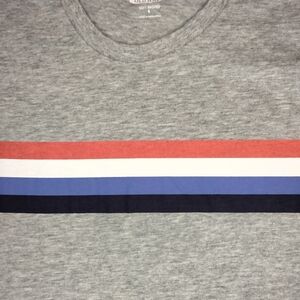 OLD NAVY red white blue stripe on gray super soft shirt